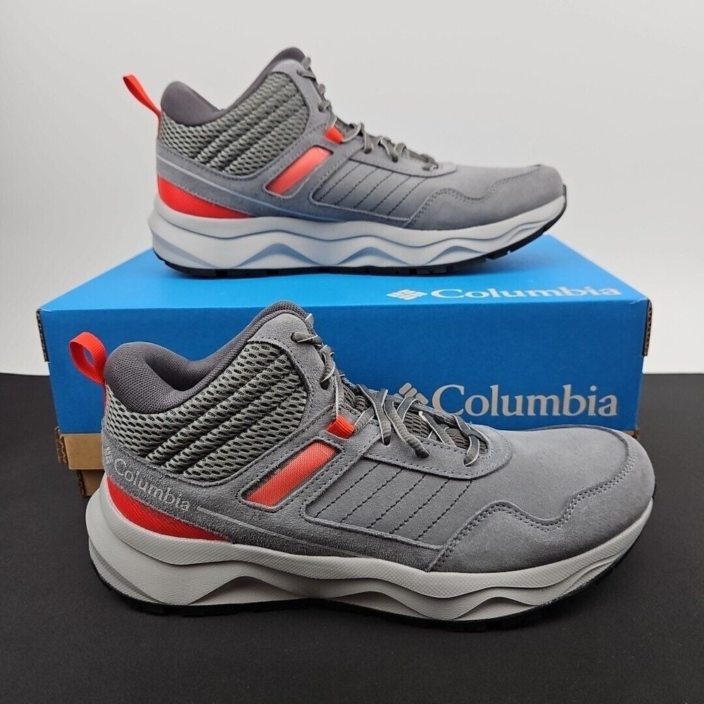 Columbia Men's Gray and Red Sneakers